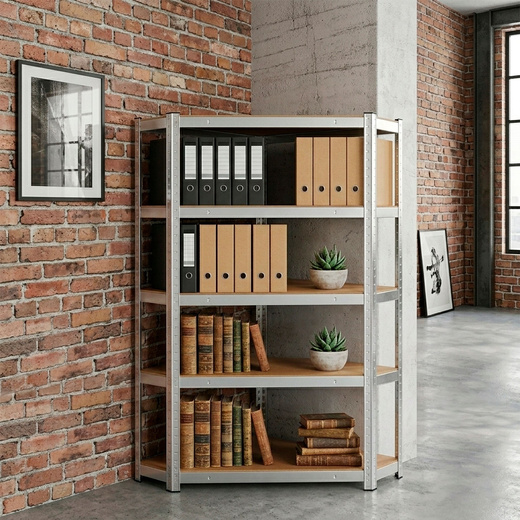 Regały metalowe 2 szt. z 5 półkami 180x90x40cm 875kg do garażu, piwnicy