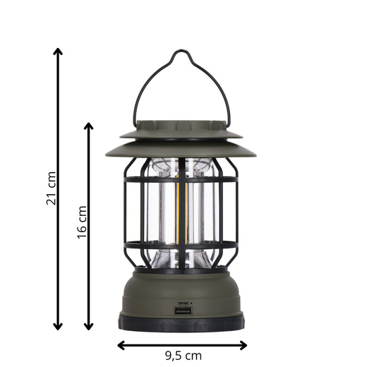 Lampa turystyczna, kempingowa LED solarna, z funkcją powerbank