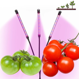 Lampa do doświetlania roślin LED do wzrostu uprawy 3 panele z timerem i klipsem, usb