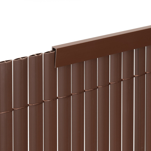 Osłona PVC maskująca 400x100 cm, profile zestaw na balkon, taras, ogrodzenie brązowe