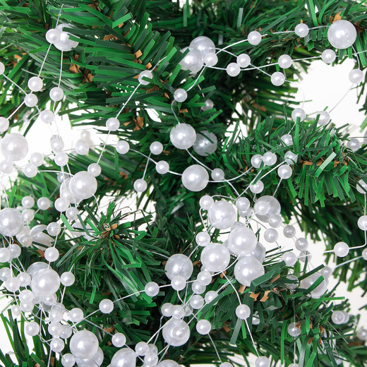 Łańcuch na choinkę z pereł 5-10mm ozdoba świąteczna biały
