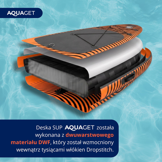 Deska SUP 350 cm pompowana do pływania na stojąco paddleboard z wiosłem i akcesoriami