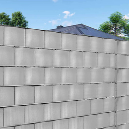 Taśma ogrodzeniowa 4,75 cm x 50 m osłona na ogrodzenie panelowe + klipsy 20 szt. szara