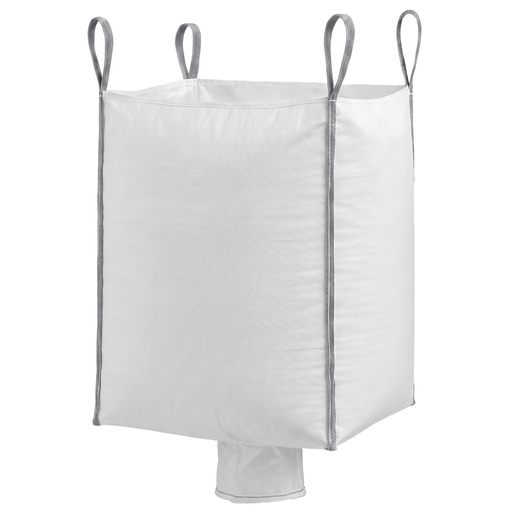 Big Bag worek z lejem 1000 kg mocny na gruz 160x90x90 cm kontener z uchwytami biały