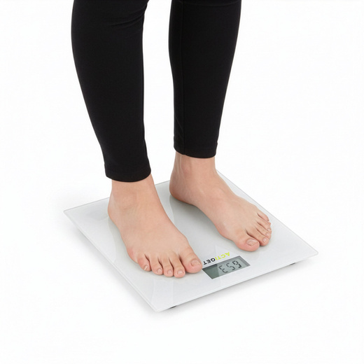 Waga łazienkowa, elektroniczna 150 kg szkło hartowane, biała