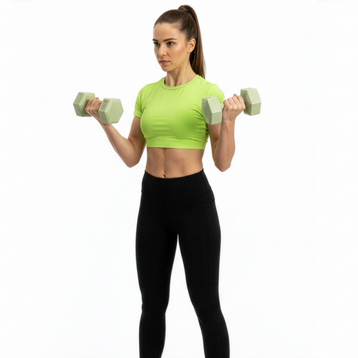 Ciężarki 2x1,5kg hexagonalne do ćwiczeń fitness hantle zestaw 2 szt. zielone