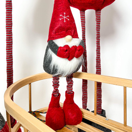 Para krasnali 120cm ozdoba świąteczna, gnom świąteczny, skrzat na teleskopowych nóżkach