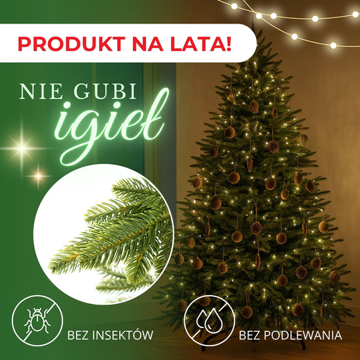 Choinka sztuczna 180 cm premium świerk PE 100%