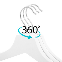 Wieszaki na ubrania drewniane zestaw 30 szt. białe