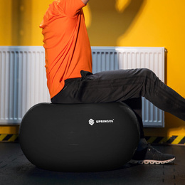 Piłka fitness gimnastyczna do ćwiczeń 85 cm z pompką, czarna