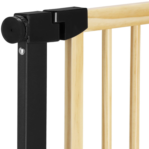 Bramka zabezpieczająca schody 75-103 cm bramka rozporowa brązowo-czarna