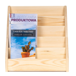 Regał na książki 5-poziomowy drewniany organizer z półkami nadstawka na biurko