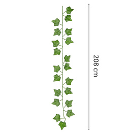 Girlanda sztuczne liście bluszcz dekoracja na ścianę 6 pnącz winorośl 208 cm