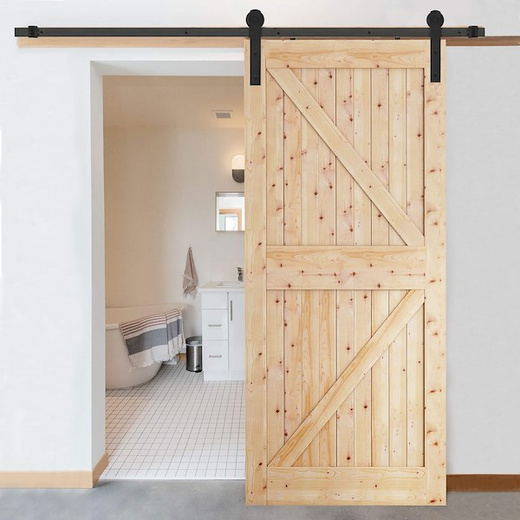 System do drzwi przesuwnych 183 cm prowadnica do 100 kg, barn door stal czarny