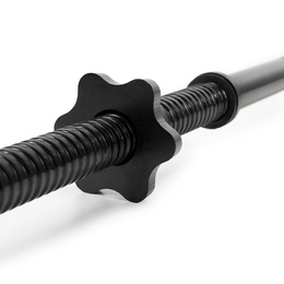 Gryf prosty olimpijski do ćwiczeń 120 cm sztanga ze stali, zaciski 25 mm