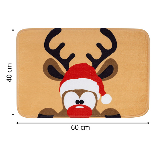 Dywanik łazienkowy, antypoślizgowy 60x40 cm mata, renifer