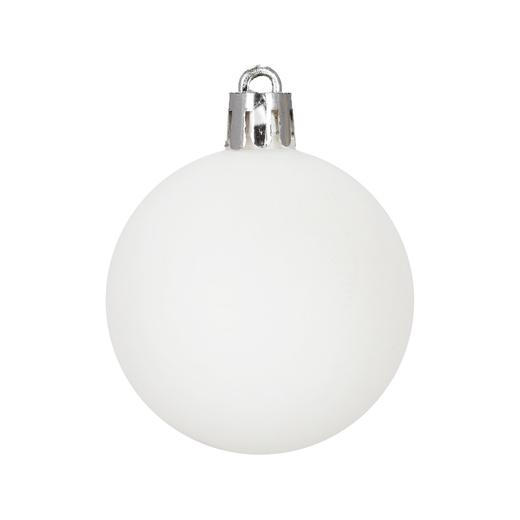 Bombki choinkowe 40 szt. zestaw dekoracji świątecznych, nietłukące, białe