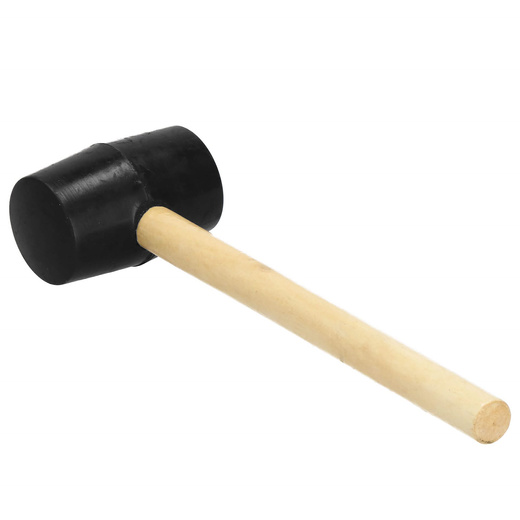 Gumowy młotek montażowy z drewniana rączką brukarski podbijak bezodrzutowy