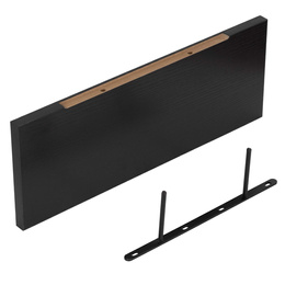 Półki ścienne 4 szt. na przyprawy, książki półki wiszące nowoczesne czarne