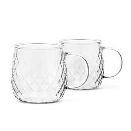 Szklanka do kawy, herbaty, napojów 350 ml zestaw 2 szt. szklanek z uchem