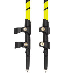 Kije trekkingowe z regulacją długości, składane kijki do chodzenia, nordic walking z trzema nakładkami