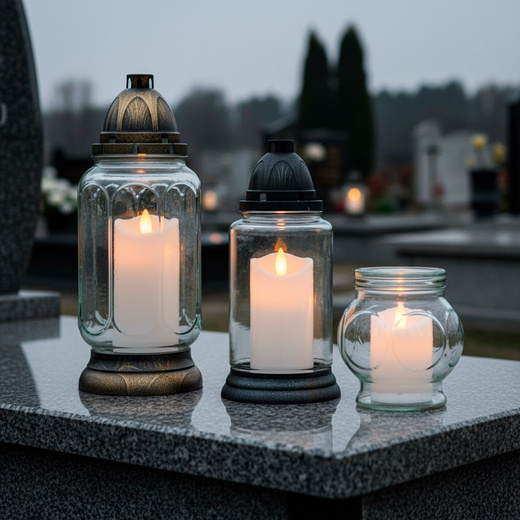 Świeca elektryczna LED wkład do znicza 10 cm świeczka na baterie