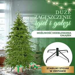 Choinka sztuczna premium 180 cm świerk naturalny, produkcja polska