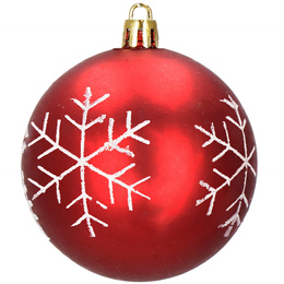 Bombki choinkowe 16 szt. czerwony 8 cm zestaw choinkowy