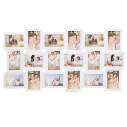 Ramka na zdjęcia 18 zdjęć multiramka 10x15 biała