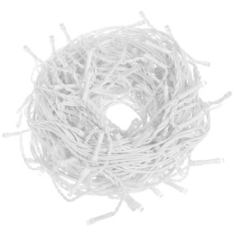 Kurtyna świetlna 300 led girlanda, lampki wewnętrzno-zewnętrzne 15,5 m sople biały zimny + flash