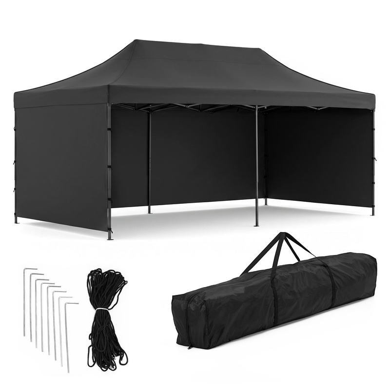 Namiot handlowy 3x6 m ogrodowy, pawilon na imprezy, catering czarny
