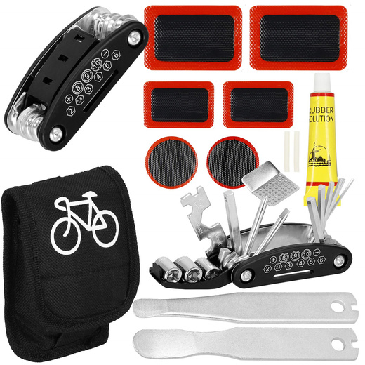 Zestaw do naprawy opon rowerowych 14 szt. zestaw naprawczy multitool