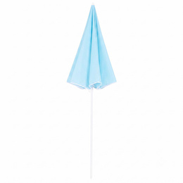 Parasol plażowy 160 cm ogrodowy, przeciwsłoneczny UPF50+ składany, łamany na balkon, taras, błękitny