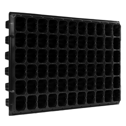 Wielodoniczka z tacką 54x28 cm minidoniczki do wysiewu 66szt. rozsadnik, czarny