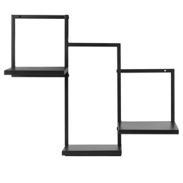Półka ścienna, potrójna uniwersalna 57,5x21x50 cm wisząca, czarna