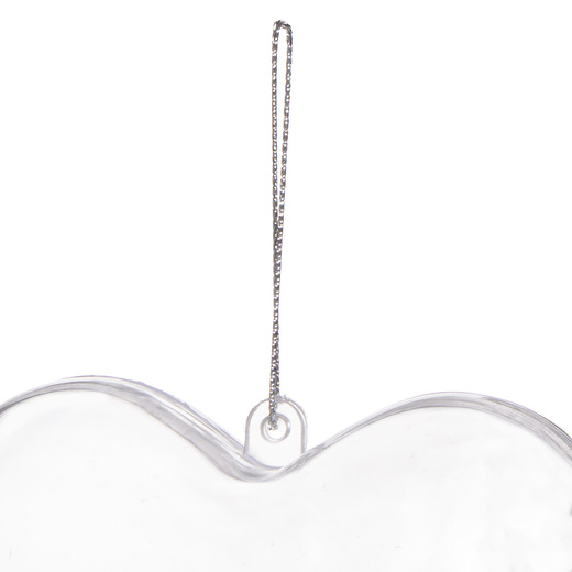 Bombki akrylowe 12cm serce plastikowe decoupage zestaw 4 szt.