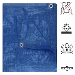 Plandeka 4x5 m 60g/m2 gruba płachta ochronna niebieska