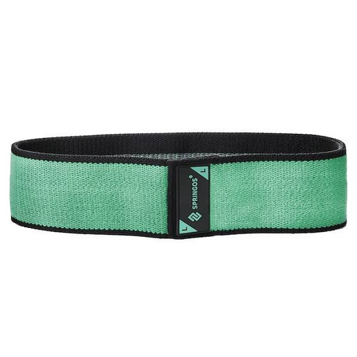 Guma fitness hip band L zielona 2x43 cm