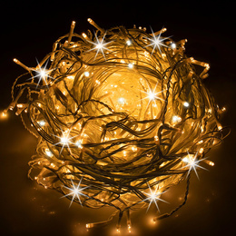 Kurtyna świetlna 500 led girlanda, lampki wewnętrzno-zewnętrzne 22,5 m sople biały ciepły + flash