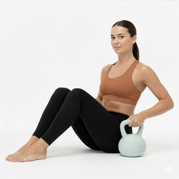 Kettlebell miękki 8 kg kula odważnik hantla ciężar do ćwiczeń fitness, turkusowy