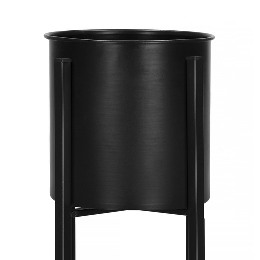 Stojący kwietnik 74 cm stojak z doniczką na kwiaty nowoczesny loft czarny