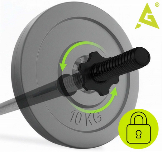 Gryf prosty olimpijski do ćwiczeń 120 cm sztanga ze stali, zaciski 25 mm