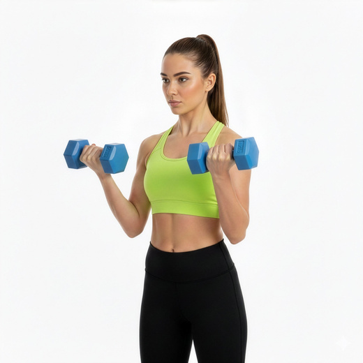 Ciężarki 2x2,5kg hexagonalne do ćwiczeń fitness hantle zestaw 2 szt. niebieskie
