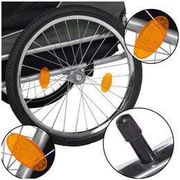 Przyczepka rowerowa dla psa, 40 kg wózek rowerowy do przewozu zwierząt, transporter 