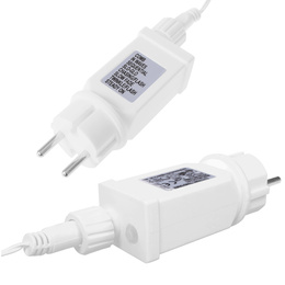 Kurtyna świetlna 300 led girlanda, lampki wewnętrzno-zewnętrzne 15,5 m sople biały zimny + flash