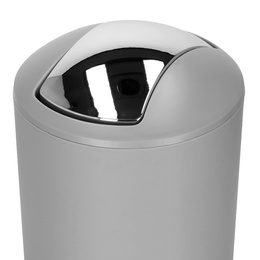 Zestaw łazienkowy 6w1 akcesoria do wc łazienki loft szczotka kubki kosz dozownik szary