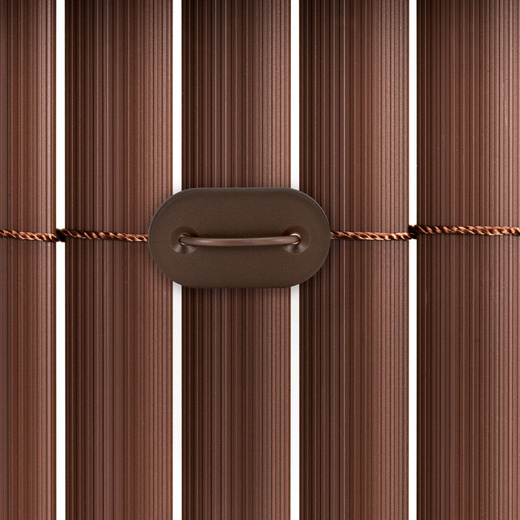 Osłona PVC maskująca 400x100 cm, profile zestaw na balkon, taras, ogrodzenie brązowe