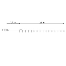Lampki choinkowe 500 led multikolor + niebieski flash 27,5 m oświetlenie świąteczne IP44