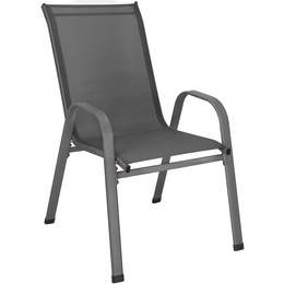 Krzesła ogrodowe 4 szt. metalowe wys. 92 cm na taras balkon 120 kg ciemnoszare