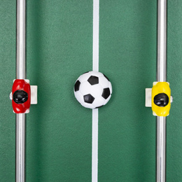 Stół piłkarski z uchwytami, drewniany 69x35 cm piłkarzyki, gra dla dzieci